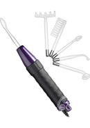 Zeus Electrosex Deluxe Edition Twilight Violet Wand with 5 Attachments - Black