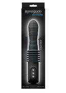 Renegade Rechargeable Deep Stroker Silicone Thrusting Vibrating Anal Wand - Black