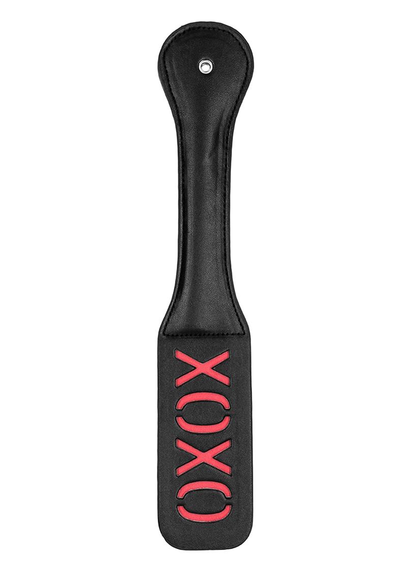 Ouch! Leather Paddle "Love" - Black