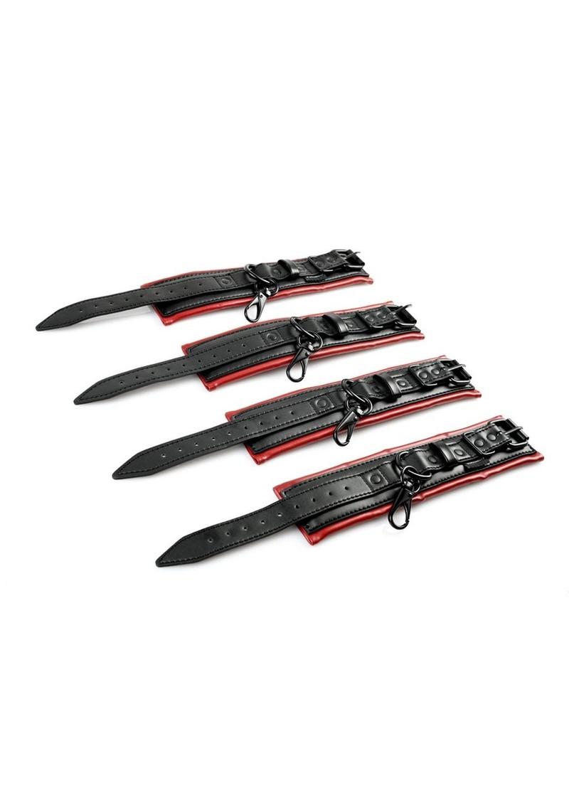 Saffron Spreader Bar & Cuff Set - Black/Red