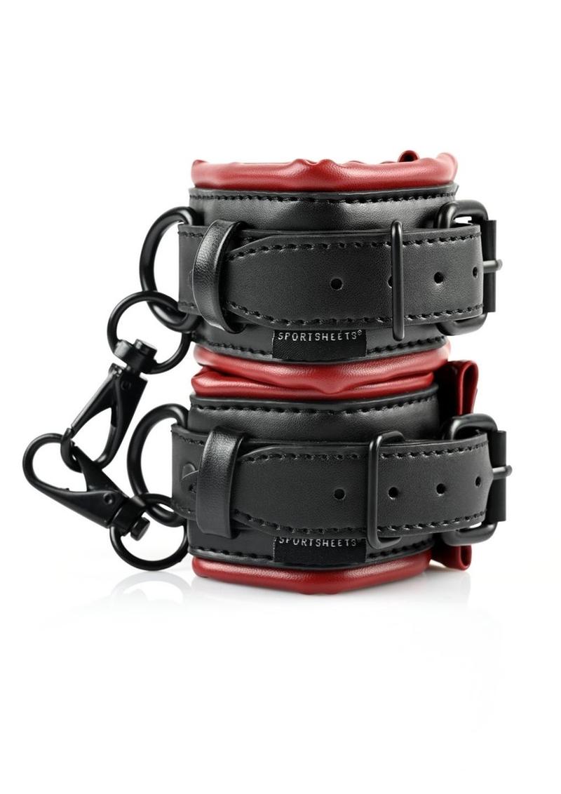 Saffron Spreader Bar & Cuff Set - Black/Red