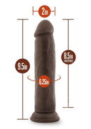 Dr. Skin Plus Gold Collection Thick Posable Dildo with Suction Cup 9in - Chocolate
