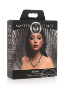 Master Series Punk Spiked Necklace - Silver