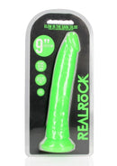 RealRock Slim Glow in the Dark Dildo with Suction Cup 9in