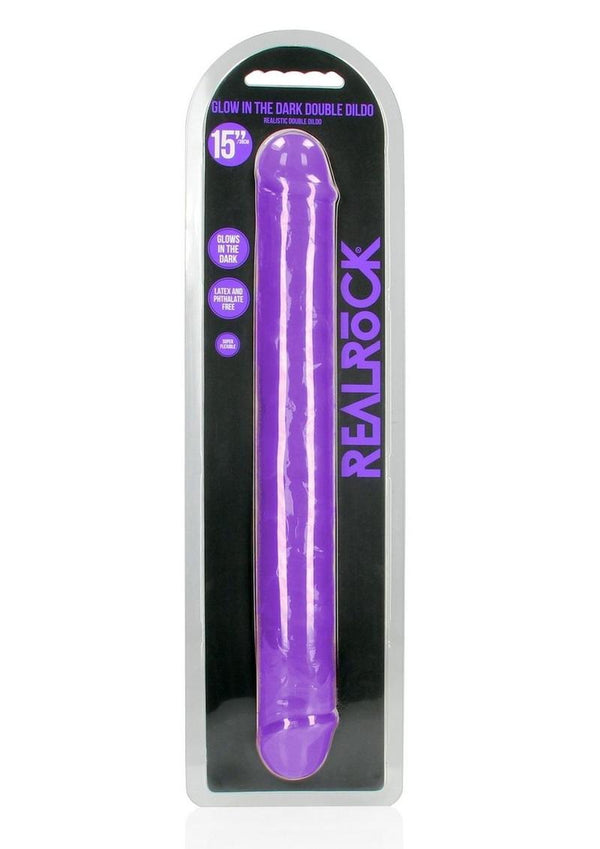 15" Inch Double Dong Glow in the Dark Neon