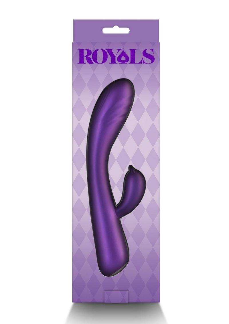 Royals Dutchess Rechargeable Silicone Rabbit Vibrator - Purple