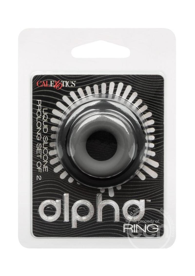 Alpha Liquid Silicone Prolong Cock Ring (2 Piece Set)