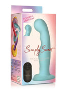 Simply Sweet 21X Vibrating Thick Rechargeable Silicone Dildo with Remote Control