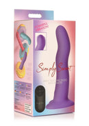 Simply Sweet 21X Vibrating Thick Rechargeable Silicone Dildo with Remote Control