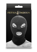 Fetish & Fashion Eyes & Mouth Hood - Black