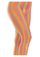 Leg Aventue Rainbow Crochet Net Tights - O/S - Multicolor