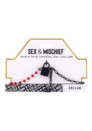 Sex & Mischief Ex's & Oh's Crystal Day Collar -Red/Black