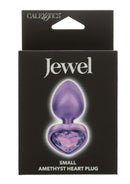 Jewel Amethyst Heart Anal Plug -Purple