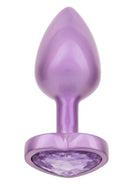 Jewel Amethyst Heart Anal Plug -Purple