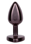Jewel Black Diamond Heart Anal Plug -Black