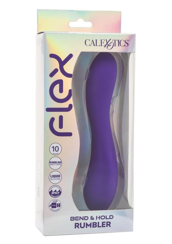 Flex Bend & Hold Rumbler Rechargeable Silicone Vibrator - Purple