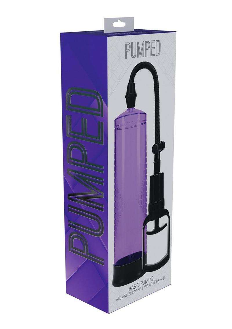 Pumped Basic Pump 2 Water Resistant Silicone Penis Pump - Blue