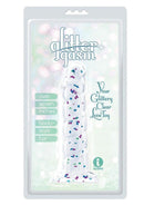 Glittergasm Swirl Clear Dildo with Suction Cup