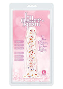Glittergasm Swirl Clear Dildo with Suction Cup