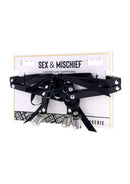 Sex & Mischief Laced Up Garters - Black