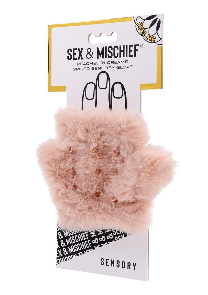 S&M Peaches N CreaMe Spiked Sensory Glove - Rose Gold