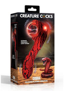 Creature Cocks Cobra Rechargeable Silicone Plasma Vibrator - Red/Black