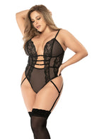 lace and sheer bodysuit 2x-3x