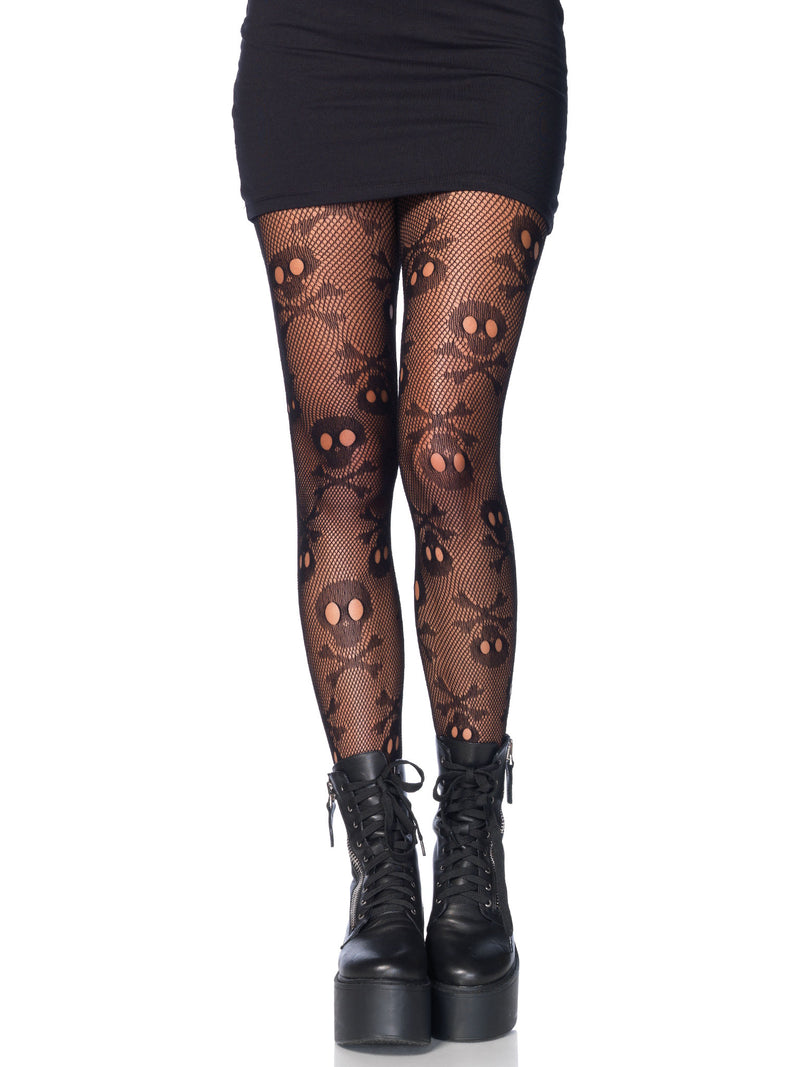 Pirate Booty Skull Net Tights