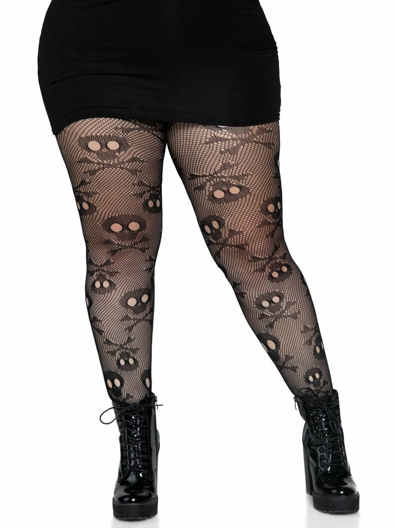 Pirate Booty Skull Net Tights