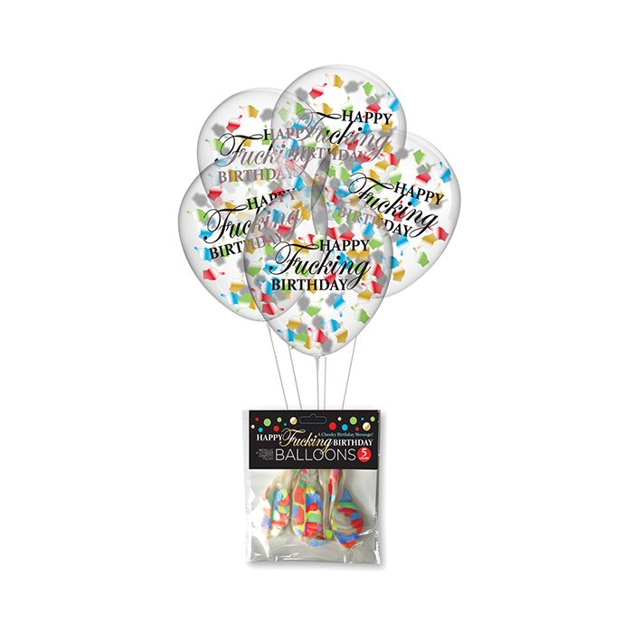 Happy Fucking Birthday Confetti Balloons