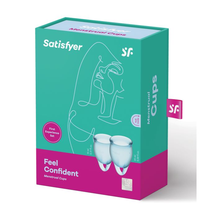 Satisfyer Feel Confident Menstrual Cup - Light Blue