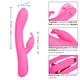 Jack Rabbit Elite Rocking Rabbit Silicone Rechargeable Vibrator - Pink