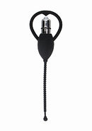 Urethral Sounding Vibrating Bullet Plug-Black