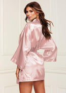 ALL SATIN ROBE - ROSE GOLD