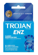 Trojan Condom Enz Lubricated 3 Pack