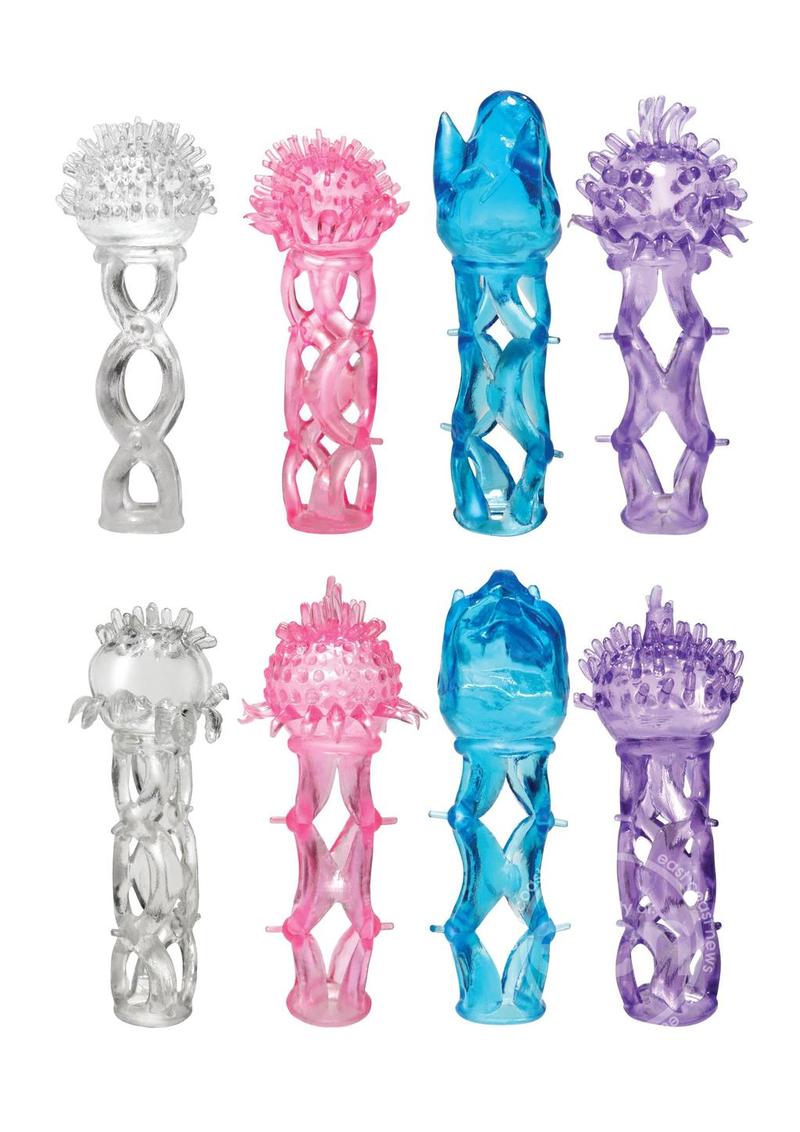 Fantasy X-Tensions Happy Top Stretchable Sleeve with Tickler Top and Penis Cage