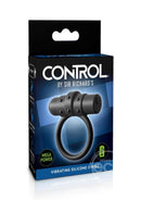 Sir Richard's Control Silicone Cock Ring Rechargeable Vibrating - Black