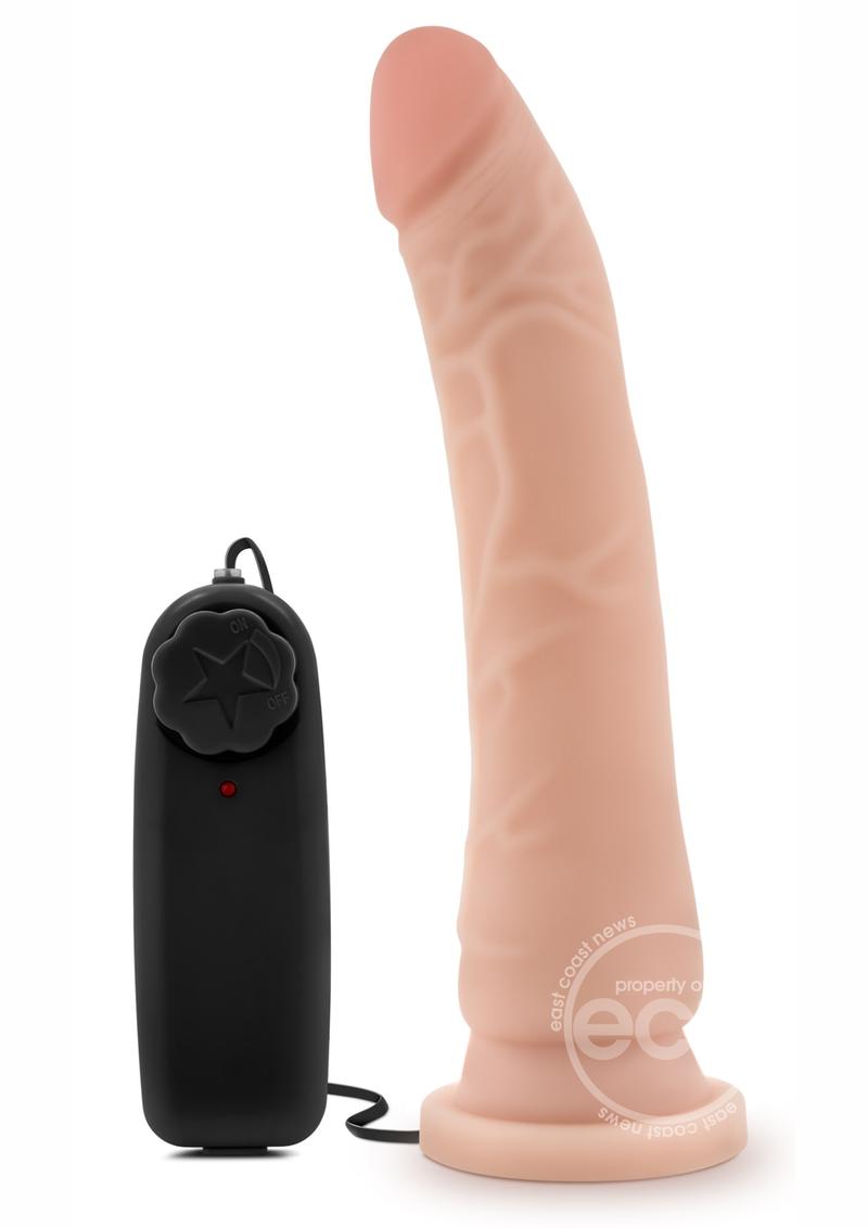 Dr. Skin Vibrating Dildo with Suction Cup 8.5in - Vanilla