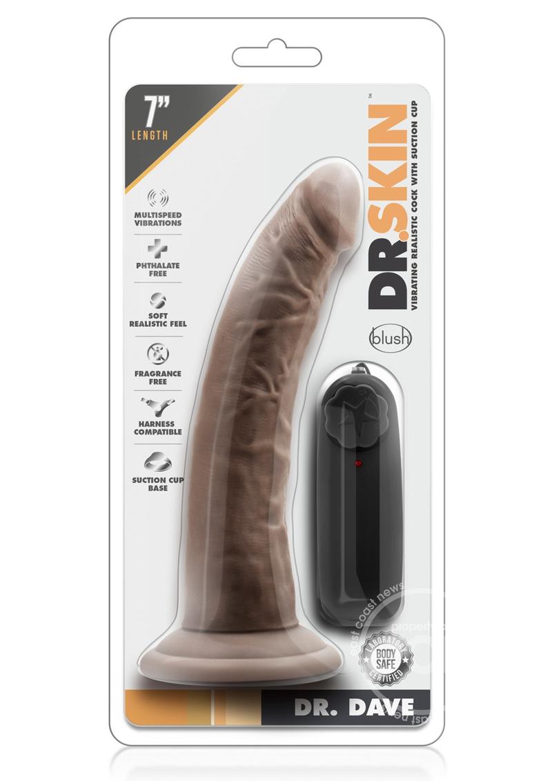 Dr. Skin Dr. Dave Vibrating Dildo with Suction Cup 7in