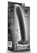 Temptasia Twist Silicone Dildo 7in - Large- Black