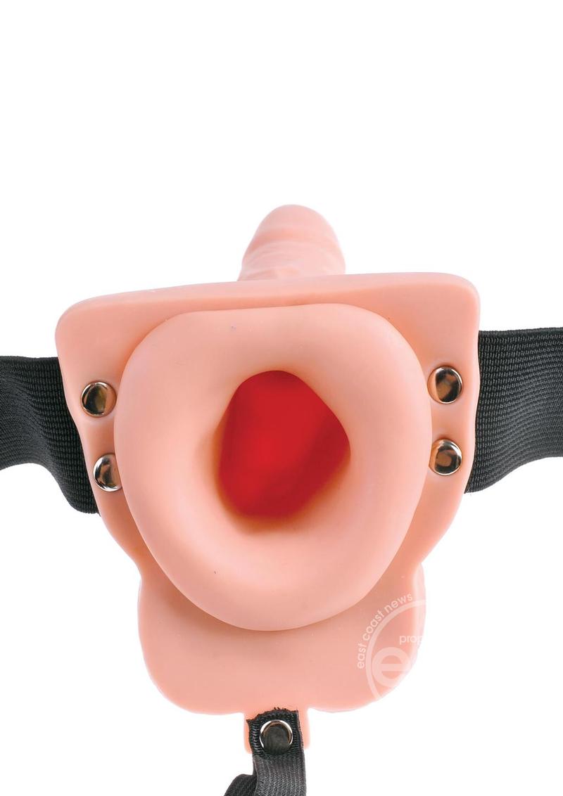 Fetish Fantasy Hollow Rechargeable Strap-On with Remote Control 6in - Flesh