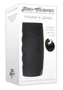Zero Tolerance Thump & Grind Rechargeable Silicone Heating & Vibrating Stroker with DVD Download - Black