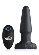 Swell Inflatable Rechargeable Silicone Vibrating Anal Plug - Black