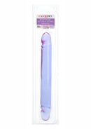 Reflective Gel Smooth Double Dildo 12in - Purple