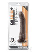 Dr. Skin Plus Posable Dildo with Suction Cup 9in - Chocolate