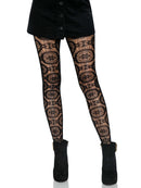 Boho crochet net tights.