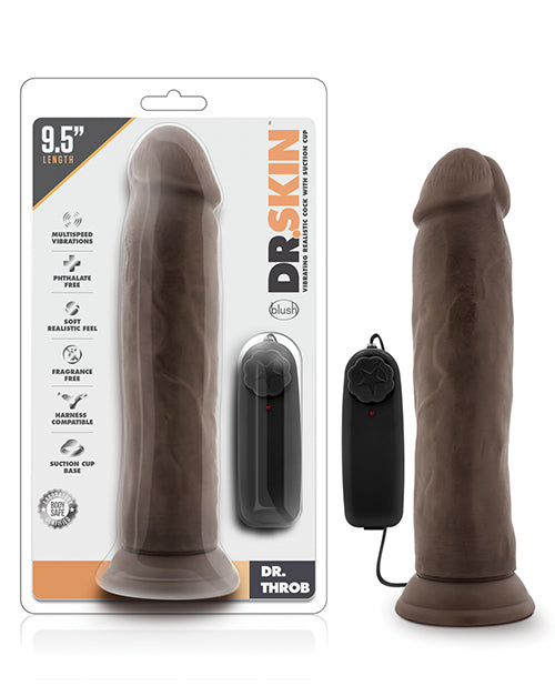 Blush Dr. Skin Dr. Throb 9.5" Cock w/Suction Cup