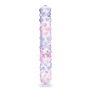 Glas 9" Purple Rose Nubby Glass Dildo - Purple/Pink