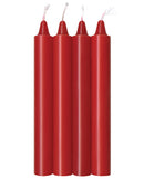 The 9's Make Me Melt Sensual Warm Drip Candles - Red Hot Pack of 4